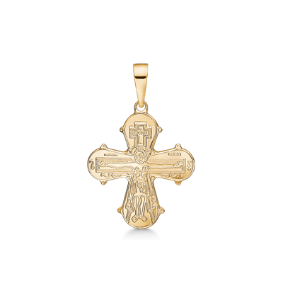 Dagmarkors vedhæng i forgyldt sterling sølv - 16 x 18 mm