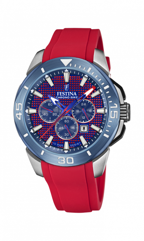 Festina Chrono Bike med rød gummirem F20642/2