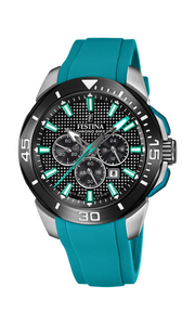 Festina Chrono Bike med turkis gummirem F20642/3