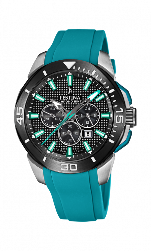 Festina Chrono Bike med turkis gummirem F20642/3
