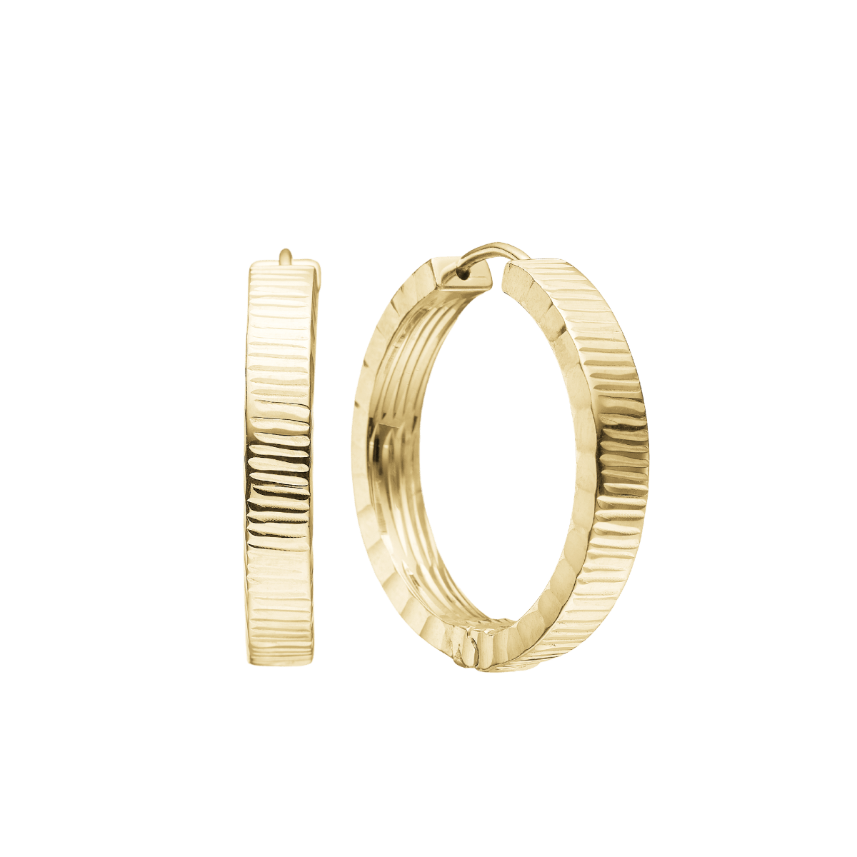 Facet Creoler 25mm, forg sølv - Urma.dk