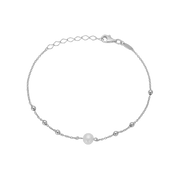 Ferskvands perle armbånd, 20cm, sølv - Urma.dk