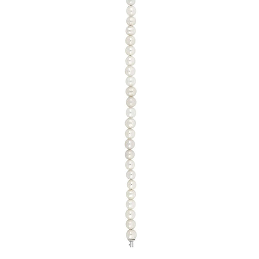 Ferskvandsperle system - kæde hvid 8mm 45cm - Urma.dk