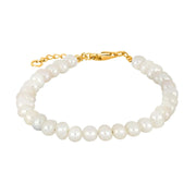 Ferskvandsperlearmbånd m/rhod. forg. lås 4 mm - Urma.dk