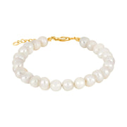 Ferskvandsperlearmbånd m/rhod. forg. lås 6 mm - Urma.dk