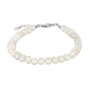 Ferskvandsperlearmbånd m/rhod. sølv lås 4 mm - Urma.dk