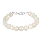 Ferskvandsperlearmbånd m/rhod. sølv lås 8 mm - Urma.dk