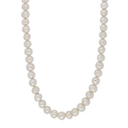 Ferskvandsperlekæde m/rhod. forg. lås 8 mm - Urma.dk