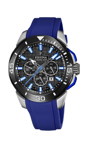 Festina Chrono Bike med blå gummirem F20642/1 - Urma.dk