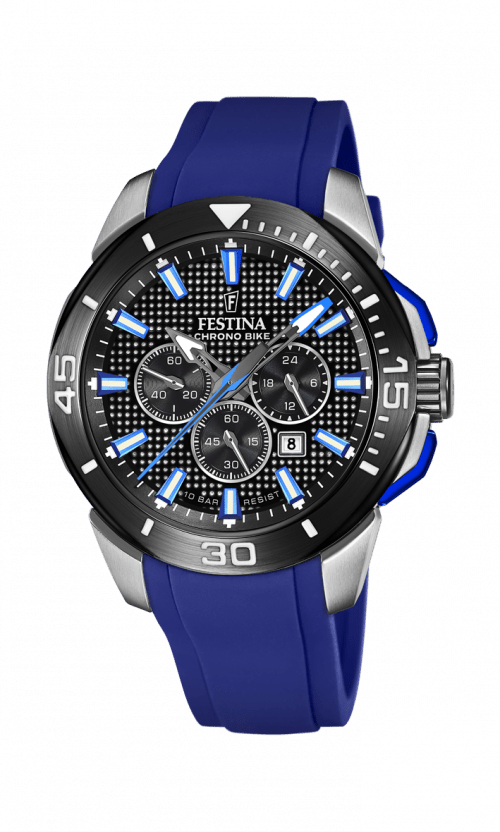 Festina Chrono Bike med blå gummirem F20642/1 - Urma.dk