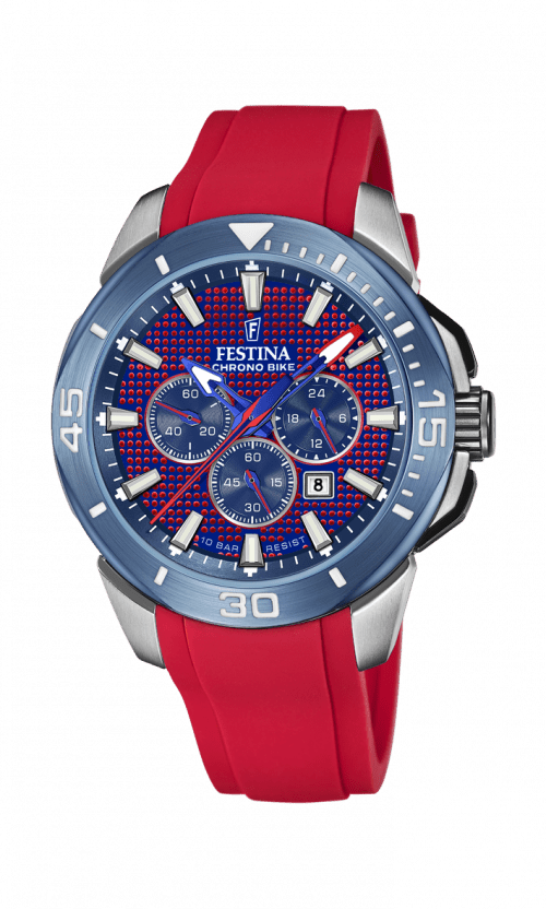 Festina Chrono Bike med rød gummirem F20642/2 - Urma.dk