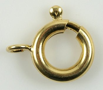 Fjederring i forgyldt sterling sølv 10 mm - Urma.dk
