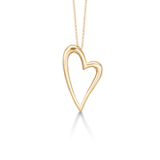 FORG. SØLV COLLIER M/HJERTE 45CM