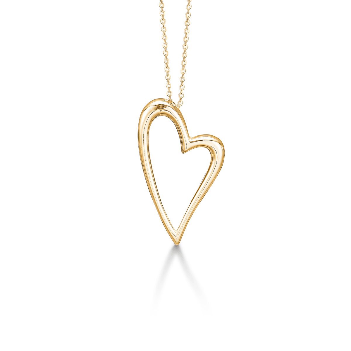 FORG. SØLV COLLIER M/HJERTE 45CM