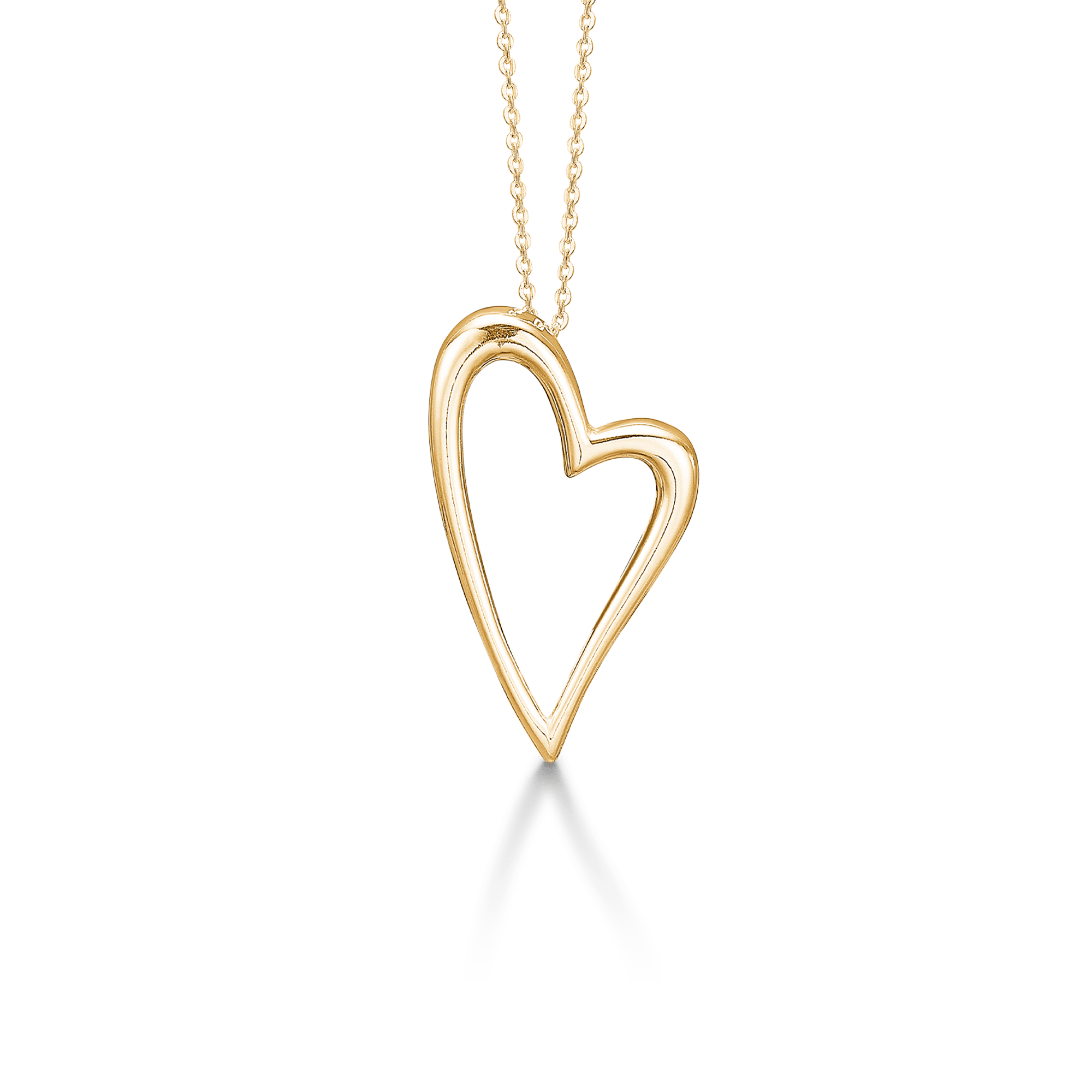 FORG. SØLV COLLIER M/HJERTE 45CM
