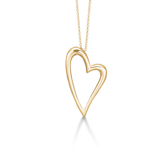 FORG. SØLV COLLIER M/HJERTE 45CM