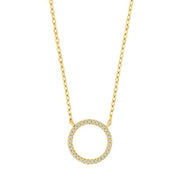 Forg sølv cirkel vedhæng ANNANOR m/ kæde - Urma.dk