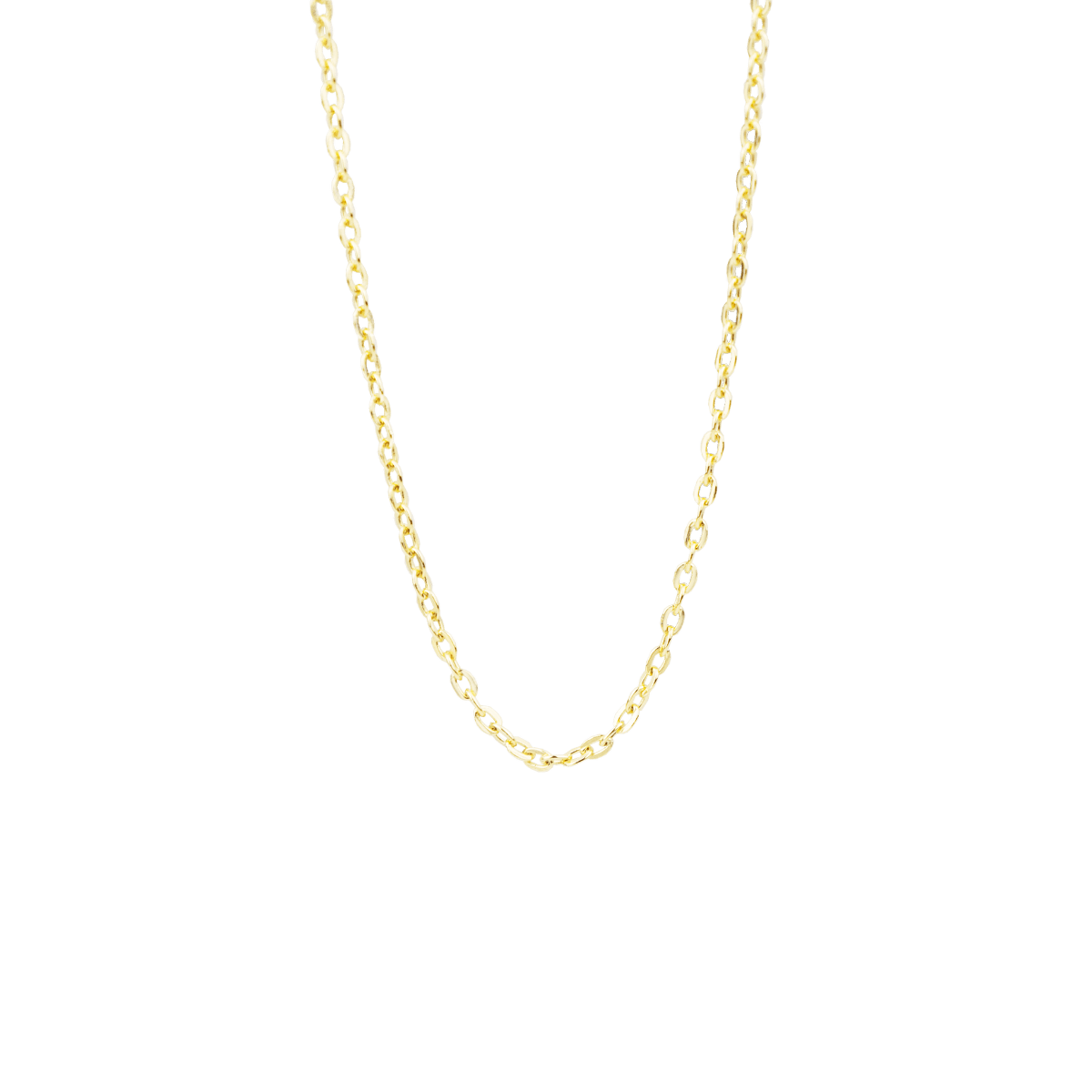 Forg. sølv collier flad anker 45cm - Urma.dk