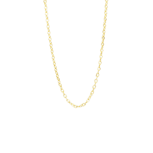 Forg. sølv collier flad anker 45cm - Urma.dk