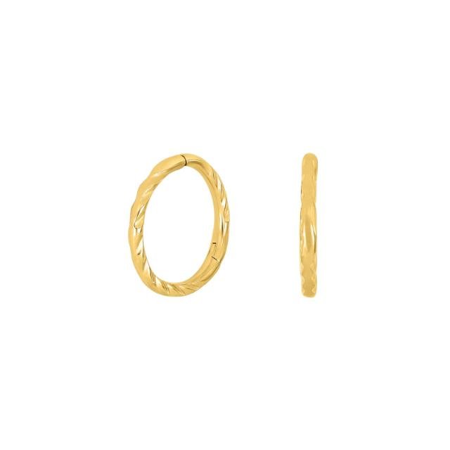 Forg. sølv creol facet 14mm udvendigt - Urma.dk