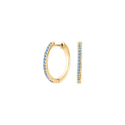 Forg. sølv creoler lyseblå cz JANENOR 18mm - Urma.dk