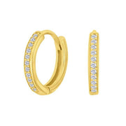 Forg. sølv creoler m/cz 14mm - Urma.dk