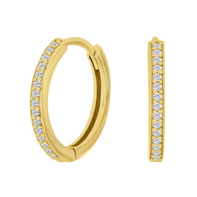 Forg. sølv creoler m/cz 17mm - Urma.dk