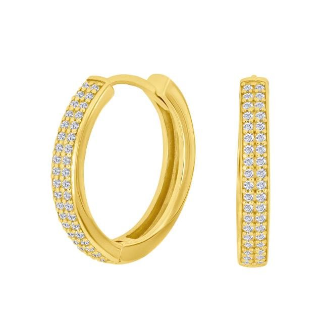 Forg. sølv creoler m/cz 20mm - Urma.dk