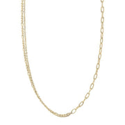 14kt. guldkæde flad panser