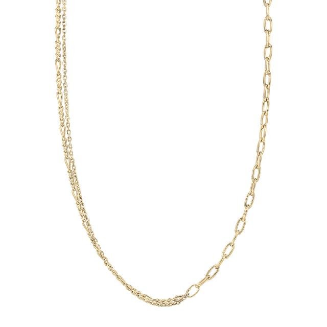 14kt. guldkæde flad panser