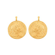 Forg. sølv mat system - vedhæng mønt 16x16mm - par - Urma.dk