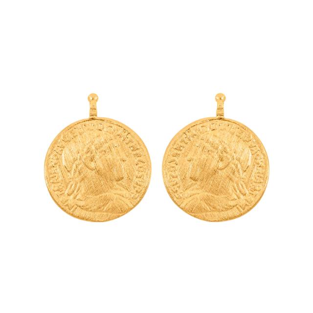 Forg. sølv mat system - vedhæng mønt 16x16mm - par - Urma.dk