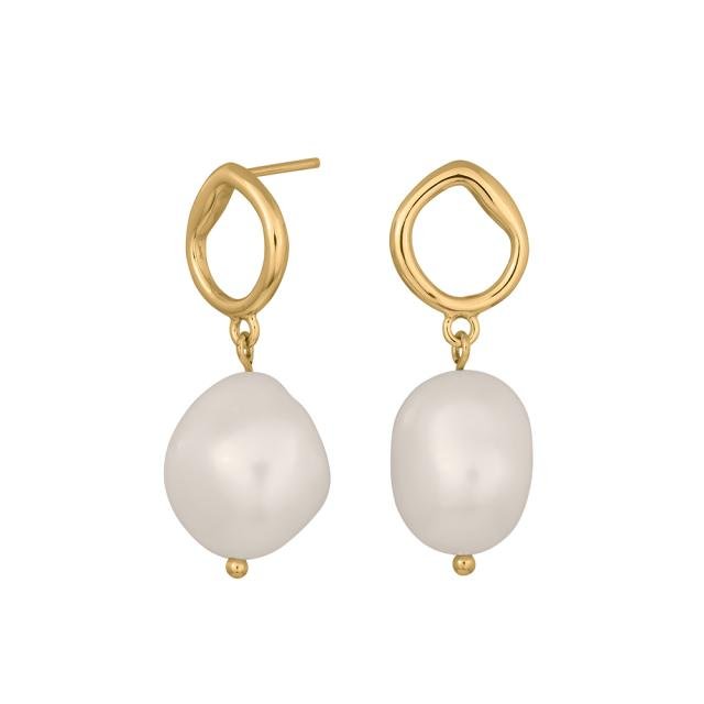 Forg. sølv ørehænger BAROQUE52 ferskv. 20mm - Urma.dk