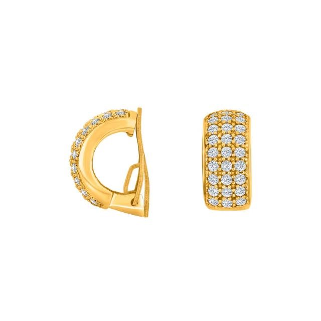 Forg. sølv system - clips m/cz Kate 15x8mm - Urma.dk