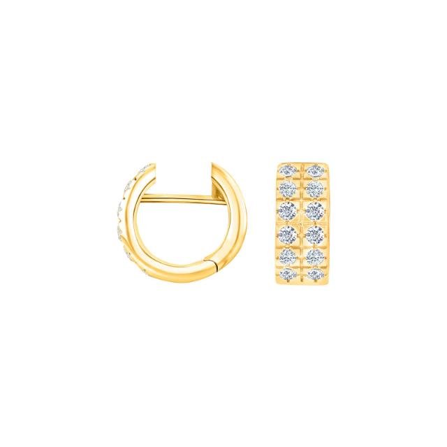 Forg. sølv system - creoler m/cz Dita 13x5,5mm - Urma.dk