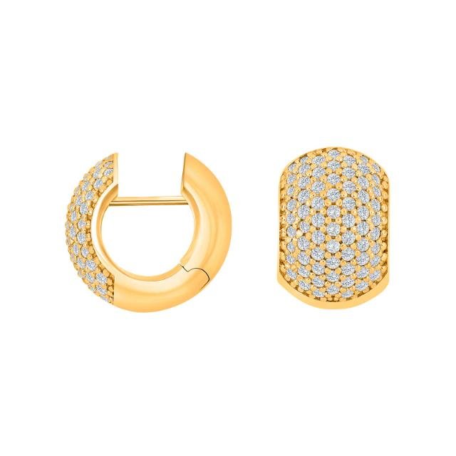 Forg. sølv system - creoler m/cz Pippa 17x12mm - Urma.dk