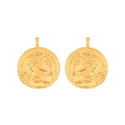 Forg. sølv system - vedhæng mønt 16x16mm - par - Urma.dk