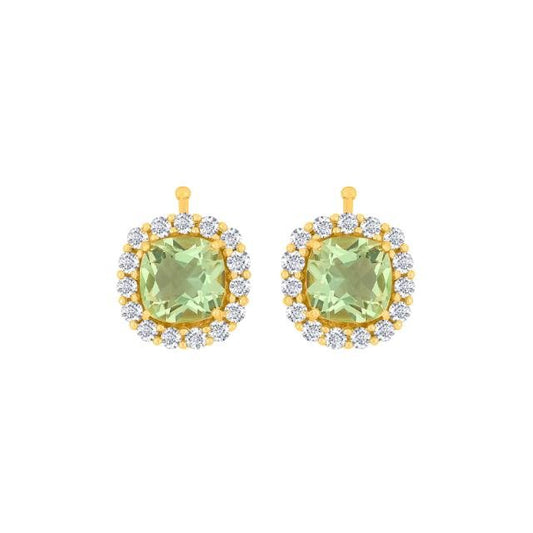 Forg. Sølv vedhæng roset 12x12 Peridot CZ - Urma.dk