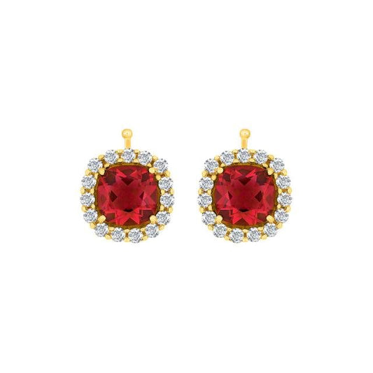 Forg. Sølv vedhæng roset 12x12 Ruby CZ - Urma.dk