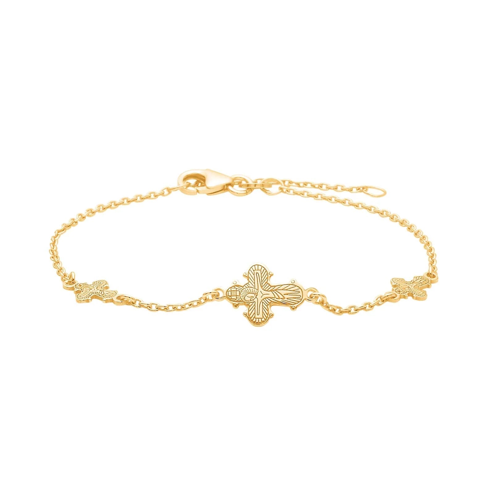 Forg. sølvarmbånd m. 3 dagmarkors - Urma.dk