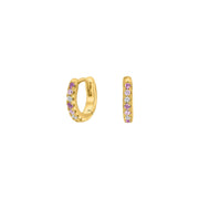 Forg. sølvcreoler m/multi pink cz - Urma.dk
