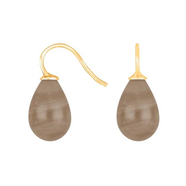 Forg. sølvøreh. m/bøhmisk kvartsglas farve84 - Urma.dk