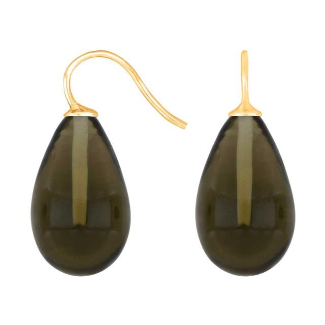 Forg. sølvøreh. m/bøhmisk kvartsglas farve97 - Urma.dk