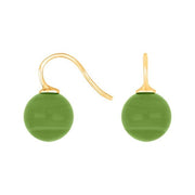 Forg. sølvøreh. m/bøhmisk kvartsglas kugle 12mm - Urma.dk