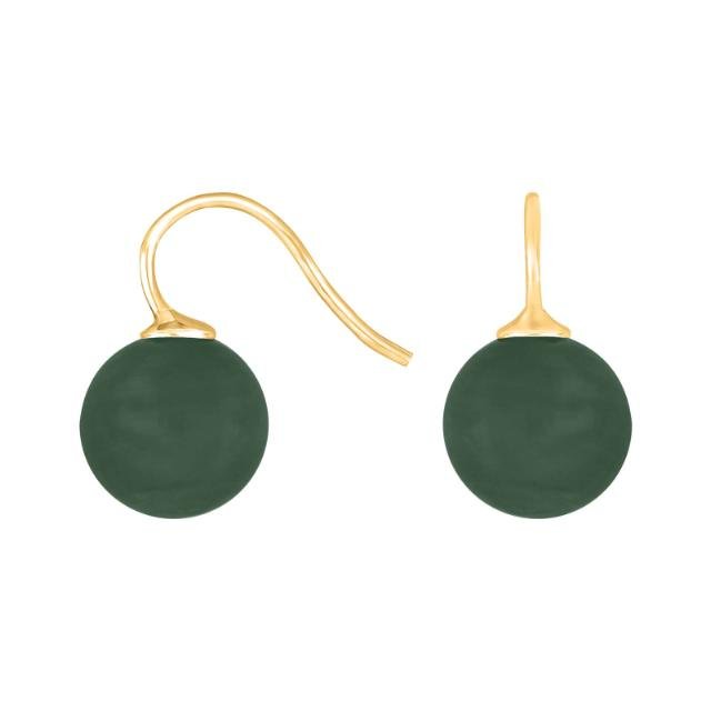 Forg. sølvøreh. m/bøhmisk kvartsglas kugle 12mm - Urma.dk