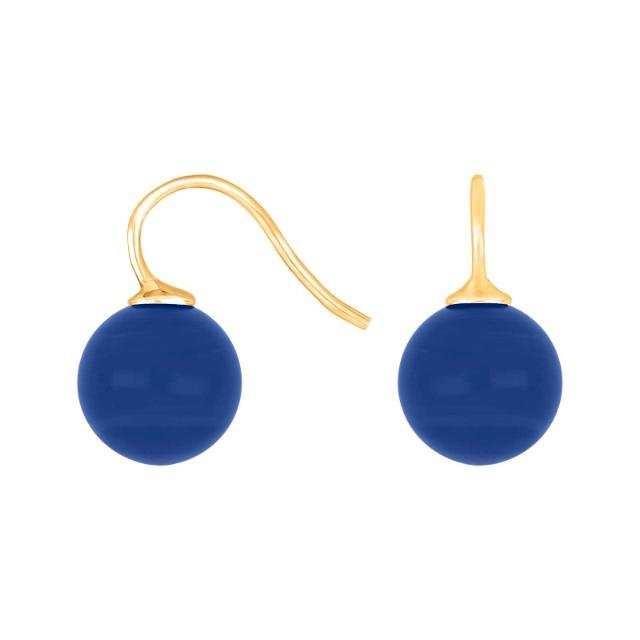 Forg. sølvøreh. m/bøhmisk kvartsglas kugle 12mm - Urma.dk