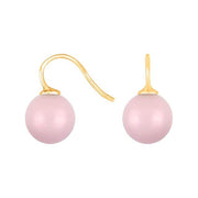 Forg. sølvøreh. m/bøhmisk kvartsglas kugle 12mm - Urma.dk