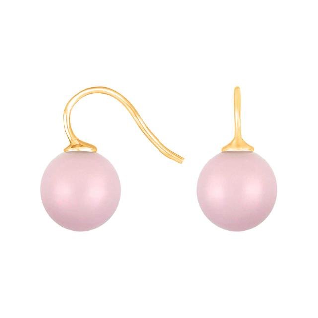 Forg. sølvøreh. m/bøhmisk kvartsglas kugle 12mm - Urma.dk