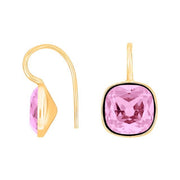 Forg. sølvøreh. m/kvartsglas facetteret farve11 - Urma.dk