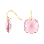 Forg. sølvøreh. m/kvartsglas facetteret farve11 - Urma.dk